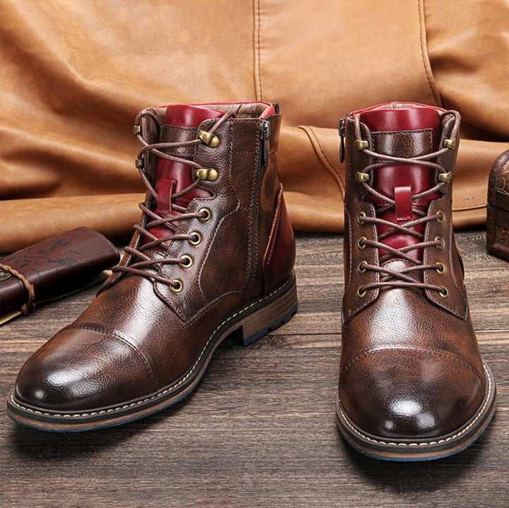 Chris™ | Handcrafted Premium Leather Oxford Boots for Men