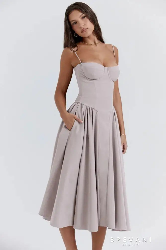 Julia | Sleeveless Dress with corset fit