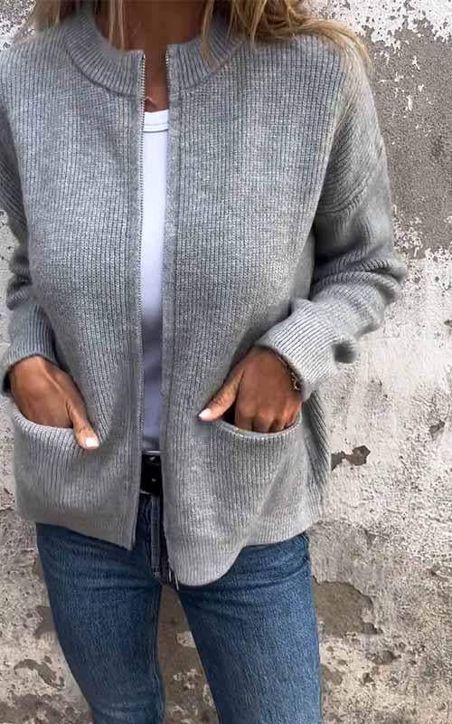 Marcia™ - Cosy zip cardigan